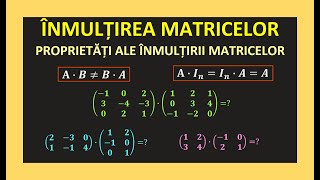 Inmultire matrice clasa a 11 a ordin diferit 2 3 bac matematica exercitii matrici exemple algebra [upl. by Di]