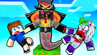 One Block Skyblock with Sir Pentious in Hazbin Hotel with Roxanne Wolf and Gregory [upl. by Edie]