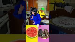 Ice cream challenge Strawberry vs blueberry cake Shorts [upl. by Grados]