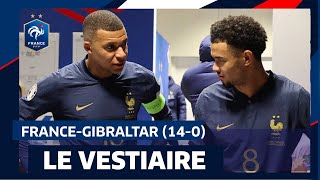 Dans le vestiaire des Bleus pour FranceGibraltar 140 [upl. by Elnar]