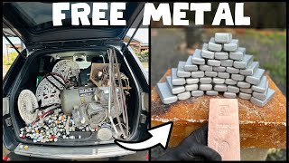 Massive Haul Street Scrapping  Free Metal  ASMR Metal Melting  Vault Treasure  BigStackD Bars [upl. by Dolores]