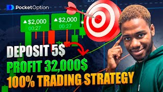 Deposit 5 ➔ Profit 32000 in 1 DAY  Binary Options Best Trading Strategy for Pocket Option [upl. by Hnahc]