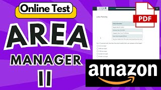 Amazon Area Manager 2 Interview Questions And Answers  Area Manager 2 Online Test 2024 [upl. by Lengel238]