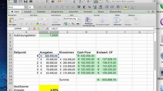 Investitionsrechnung Modifizierter Zinssatz mit Excel [upl. by Auric]