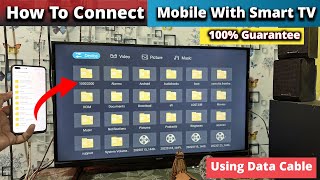 How To Connect Mobile To Smart TV With USB Cable  Mobile ko Tv se Connect Kaise karen [upl. by Solberg]