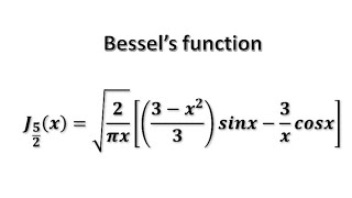 bessels function show that j52x  properties of bessels function [upl. by Ramberg283]