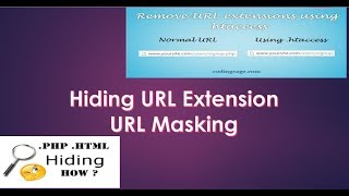 Hide URL Extension or URL Masking [upl. by Eisdnil]