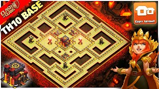 NEW BEST Town Hall 10 Layout Copy Link  TH10 War Base Design  Clash Of Clans [upl. by Andrew]