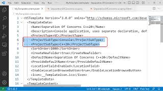 C Custom Project Template for Visual Studio 2022 [upl. by Adnovay872]