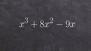 How to factor a polynomial to the third degree by factoring out an x [upl. by Anelej]