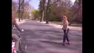 Backwards rollerblading with skate tricks transitions crossovers and pivots on inline skates [upl. by Fidele]