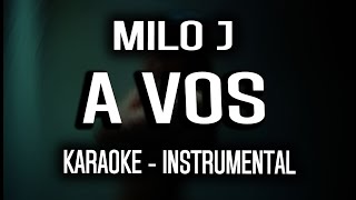 MILO J  A VOS KARAOKE  INSTRUMENTAL [upl. by Maddy489]