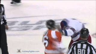 Dale Weise vs Zac Rinaldo Sep 26 2011 [upl. by Ewold]