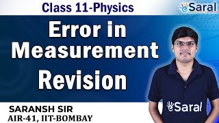 Error in Measurement Revision  Physics Class 11 JEE NEET [upl. by Levesque]