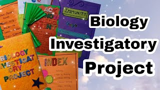 Biology investigatory project Project on Immunity biology investigatory project class12 MakingYou [upl. by Delogu611]