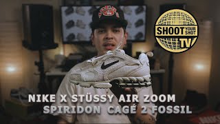 Nike x Stussy Air Zoom Spiridon Caged 2 unboxing and review [upl. by Nikal]