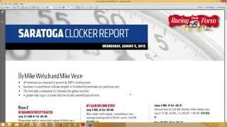 DRF Clocker Report How to handicap using the DRF Clocker Report featuring Mike We [upl. by Potter]