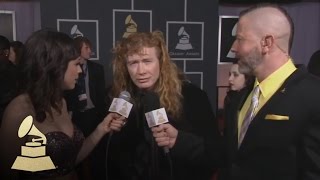 Megadeth on the GRAMMY red carpet  GRAMMYs [upl. by Napra987]