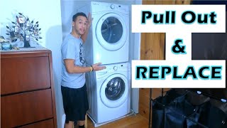 How to Move amp Replace a Stacked Washer amp Dryer [upl. by Neille]