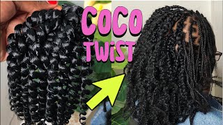 COCO TWIST BRAIDS HAIRSTYLE FOR NATURAL HAIR [upl. by Orly542]