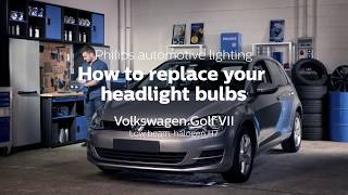 How to replace headlight bulbs on your Volkswagen Golf VII [upl. by Yniffit]