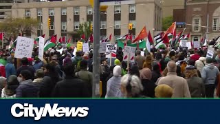 A massive Pro Palestine demonstration held in Toronto [upl. by Marashio]