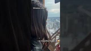 Wireless vibe😳 at the top of the Eiffel Tower🤪🇫🇷 [upl. by Jaycee]