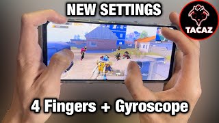 NEW SETTINGS  HANDCAM TACAZ  4 Fingers amp Gyroscope  PUBG MOBILE [upl. by Hobart]