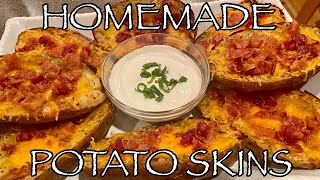 HOMEMADE POTATO SKINS MADE IN THE NINJA FOODI 2 BASKET AIR FRYER [upl. by Riba]