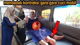 DRAMA IBU HAMIL MENDADAK KONTRAKSI SAMPAI MELAHIRKAN DI DALAM MOBIL GARA2 CUCI MOBILdrama hamil [upl. by Evars]