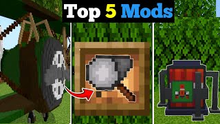 Top 5 best survival mods minecraft 121 PEBedrock MCPE [upl. by Jule]