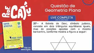 UEMS 2022 27 📘 GEOMETRIA PLANA A Estrela de Davi símbolo judaico consiste em dois triângulos [upl. by Denman109]