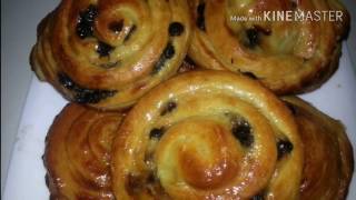 بان سويس بالعجينة المورقة رائع Pain suisse ou Brioche escargot de karima cuisine [upl. by Sivahc389]