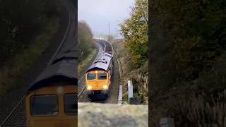 6e78 empty freight leyland doncaster blackburn gbrf class66 diesellocomotive 66307 [upl. by Lamee703]