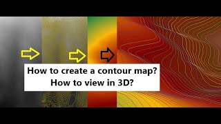 How to create a contour map and create a 3D view in ArcGIS gis map arcmap contour DEM mapping [upl. by Aizek]