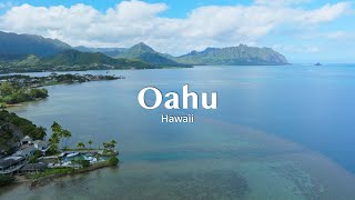 Oahu Hawaii Relaxing Drone Tour 2024 [upl. by Wiltshire873]