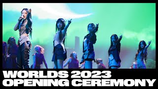 Worlds 2023 Finals Opening Ceremony Presented by Mastercard ft NewJeans HEARTSTEEL and More [upl. by Llib]