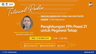 Penghitungan PPh Pasal 21 untuk Pegawai Tetap  PAJA3230 Pajak Penghasilan I [upl. by Isnam938]