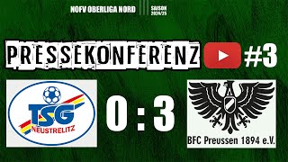 TSG Neustrelitz  BFC Preussen PRESSEKONFERENZ  4 Spieltag NOFV Oberliga Nord  BFC PREUSSEN TV [upl. by Alemrac968]