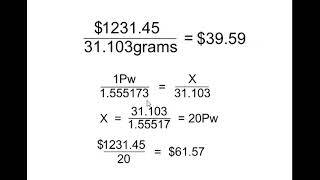 The price of Gold in pennyweight [upl. by Odnuges160]