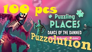 PuzzlingPlaces MetaQuest Playthrough Halloween dance 100 pcs Puzzle Challenge SpedUp ASMR [upl. by Merline]