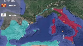 Second Punic War in 1 minute [upl. by Rehctaht]