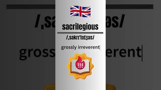 How to Pronounce sacrilegious in EnglishBritish Accent britishpronounciation britishaccent [upl. by Ilellan]