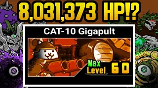 The HIGHEST HP Unit in The Battle Cats Gigapult Montage [upl. by Alik]