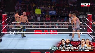 Ciampa amp Gargano Vs Creed Brothers Oportunidad Títulos en Parejas Parte 1  Raw 18032024 Español [upl. by Ayhtin]