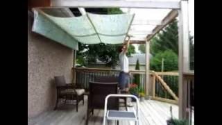 DIY Retractable Pergola Canopy Awning [upl. by Witkin]