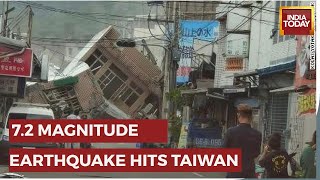 72 Magnitude Earthquake Hits Southeastern Taiwan Building Collapses  Taiwan Earthquake [upl. by Elset]