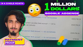 💲1 Million Dollars AdSense Payout in a Single Withdrawal MindBlowing😎🔥 [upl. by Aneral]