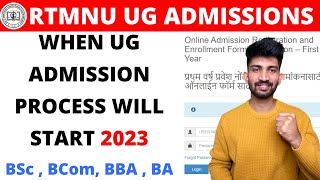 Nagpur University UG Admission process 2023  When RTMNU Ug Admission Process Will Start [upl. by Laekim]