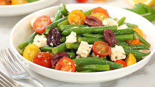 Mediterranean Green Bean Salad  Fresh  Healthy Summer Salad Recipe [upl. by Arreic]